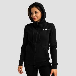 GymBeam Дамски суичър с цип Limitless Black XS