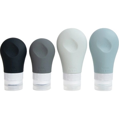 Kufreplus Cestovné silikónové fľaštičky 60 + 90 ml XND20 4 ks