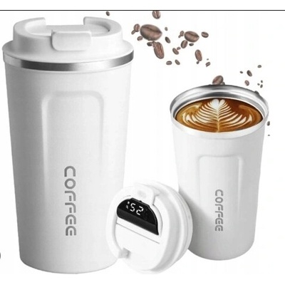 Przydasie termohrnek nerezová ocel s LCD displejem 510 ml bílý