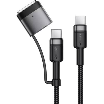 ACEFAST Кабел за данни / зареждане - Acefast C22-05 - Type-C към Type-C, Fast Charging, MagSafe 3 адаптер, 240W, 48V/5A, 1.2m - Черен