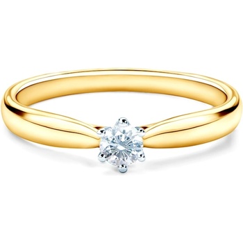 SAVICKI Годежен пръстен Solitaire: два цвята злато. диамант