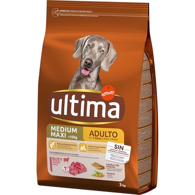 Ultima Medium & Maxi Adult hovězí 2 x 3 kg