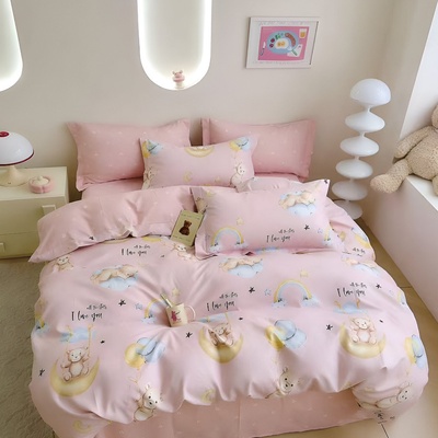 EmonaMall Двулицево спално бельо с ластик EmonaMall, 6 части - Модел S18998 (S18998-66666e)