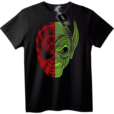 NOONEBRAND Тениска Spider-Man & Alien разделена - XL, White