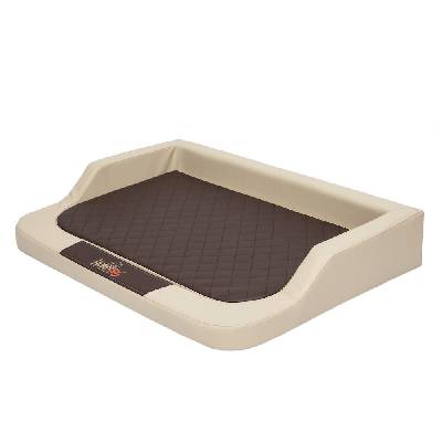 HobbyDog Pelíšek pro psa Medico Lux eko kůže - béžový Velikost: XXL - 120x80 cm (104x62 cm)