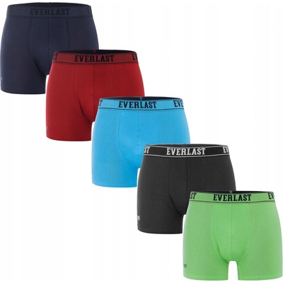 Everlast Комплект от пет - мъжки боксерки Everlast многоцветни Everlast | Cheren Sin Zelen Cherven Mnogotsveten | МЪЖЕ | XL