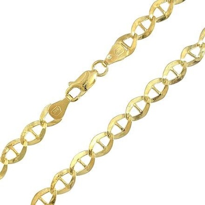 Infinity Silver Stříbrný pozlacený řetízek marina open 1414100G50