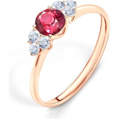 SAVICKI Годежен пръстен Fairytale: розово злато, рубин