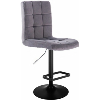 LuxuryForm Design Toledo Velur na čiernom tanieri tmavo šedá