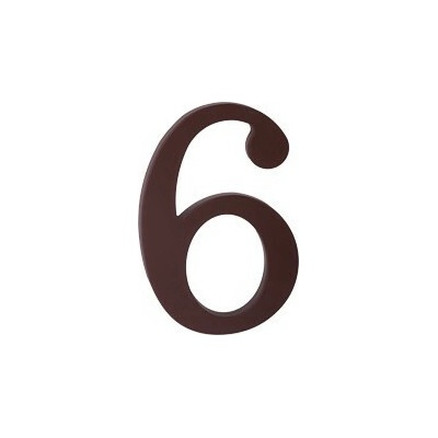domove číslo 175mm hnedé "6" Hnedá