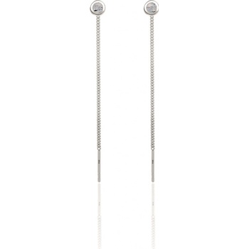 Beneto Exclusive elegantné strieborné náušnice s topazami TOPAGUV2717