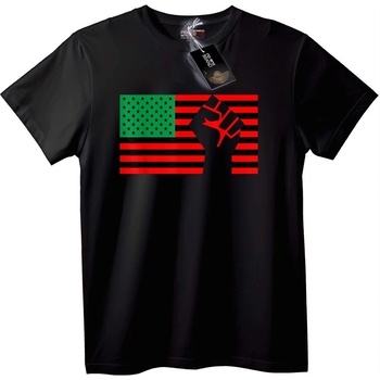 NOONEBRAND Тениска Black Power Flag - 2XL, White