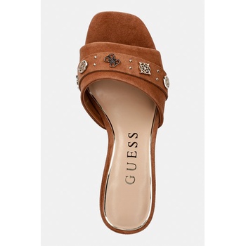 Guess Чехли дамски велурени GAURI2 (FLJGU2.SUE03.BROWN)