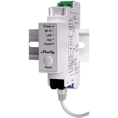 Elektromer 1F na DIN lištu SHELLY PRE EM-50 Wi-Fi