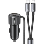 USAMS Автомобилна зарядна USAMS YT Series 66W + кабел 2в1 USB-C/Lightning, т (Usa001584)