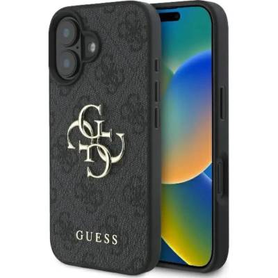 GUESS Калъф Guess 4G с голямо лого за iPhone 16 - черен (3666339327521)