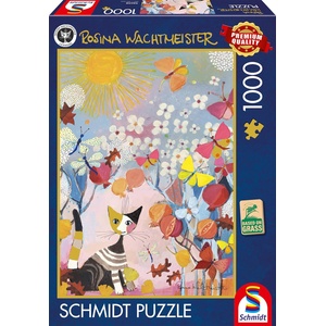 Schmidt Spiele Пъзел Schmidt от 1000 части - Раирано коте (58658)