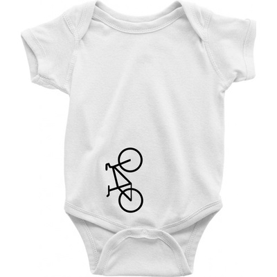 Bicykel na výšku Dojčenské body krátký rukáv biele