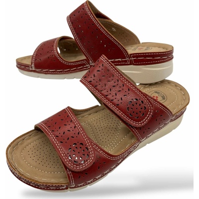 Dámske červené zdravotné šľapky