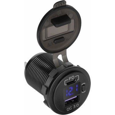 Nabíjačka USB PEIYING PY-CHR0006 s QC a meračom napätia