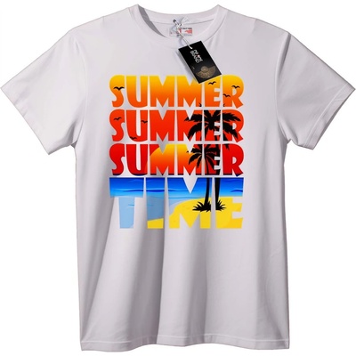 NOONEBRAND Тениска Лятно време на плажа - 4XL, White