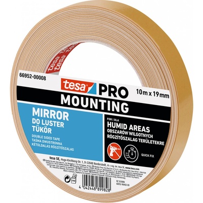Tesa Páska montážní oboustranně lepící na zrcadla 1,5 m x 19 mm bílá 66952