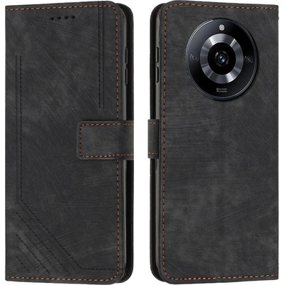 Vsechnonamobil 61814 STRIPE Peněženkové pouzdro s řemínkem Realme 11 Pro 5G / Pro + 5G černé – Zboží Mobilmania