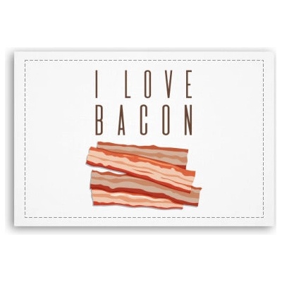 Fotoobraz 90x60 cm střední I LOVE BACON