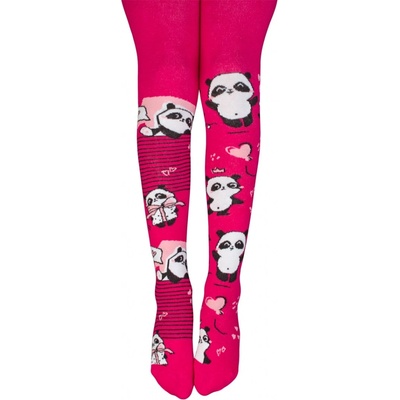 Wola Dívčí punčocháče PANDA, SRDÍČKA růžové
