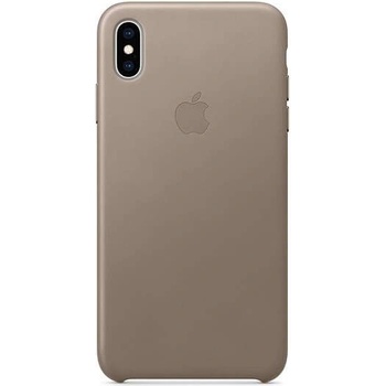 Apple iPhone Leather Case - оригинален кожен кейс (естествена кожа) за iPhone XS Max (светлокафяв)