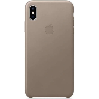 Apple iPhone Leather Case - оригинален кожен кейс (естествена кожа) за iPhone XS Max (светлокафяв)