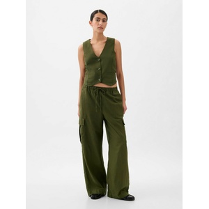 GAP Жилетка от лнено смес GAP GAP | Zelen | ЖЕНИ | XXS