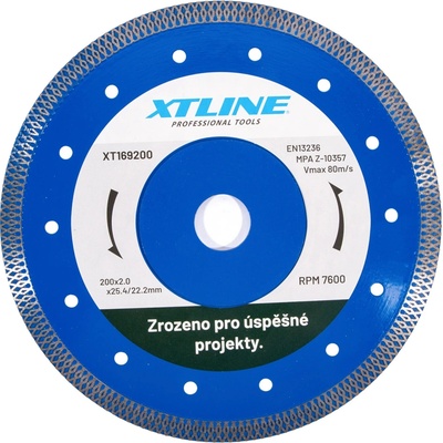 XTline Kotouč diamantový turbo 200x2x25,4/22,2 mm XT169200