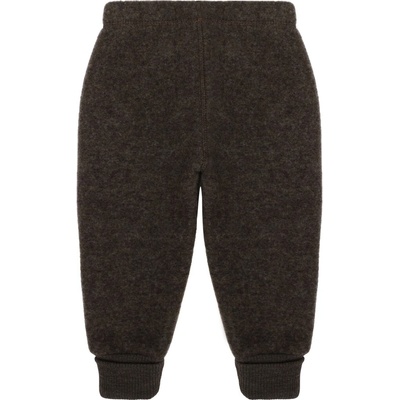 Mikk-Line detské vlnené merino nohavice 50004 Dark Brown