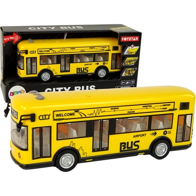 LEAN TOYS Autobus s trecím pohonom žltý