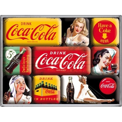 NOSTALGIC ART sada magnetů COCA COLA multicolor