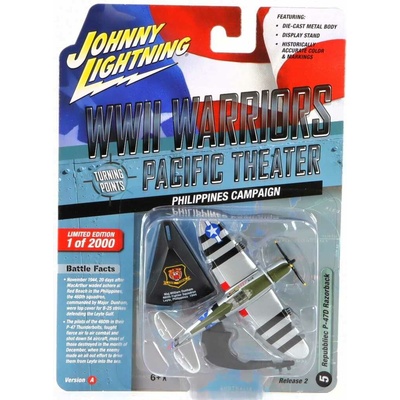 Johnny Lightning Letadlo P-47D Repubbliec Razorback Pacific Theater 1:64