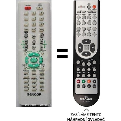 Dálkový ovladač Predátor Sencor SHC-XD010, SHC-XD550 – Hledejceny.cz