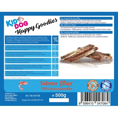 Kiddog 100 % losos v proužku 500 g