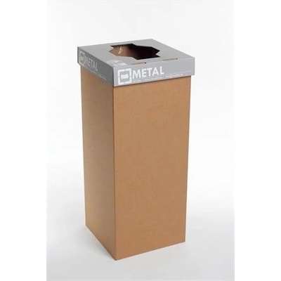 Recobin Odpadkový kôš na triedený odpad, recyklovaný, anglický popis, 50 l, "Office", sivá