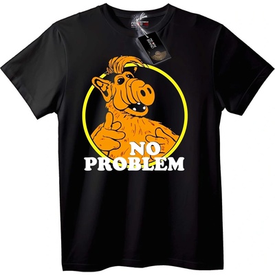 NOONEBRAND Тениска Без Проблем Карикатура - 4XL, Black