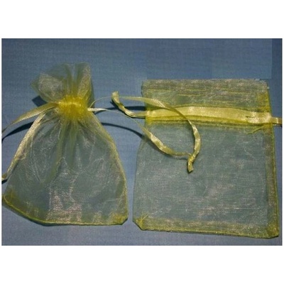 Sáček organza 8x10 cm slonová kost/lososový