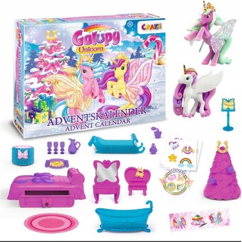 CRAZE Adventní kalendář Jednorožec Galupy figurky hrací sada