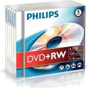 Philips DVD+RW47 4x за многократно записване