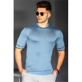 Madmext Мъжка тениска 5080 - Синя 293248 (293248_Синьо)