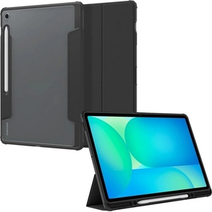 Spigen Samsung Tab S10 FE Plus WIFI SPIGEN ULTRA HYBRID PRO калъф, стоящ, кожен ефект FLIP, държач за моливи, BLACK ACS09446 (ACS09446)