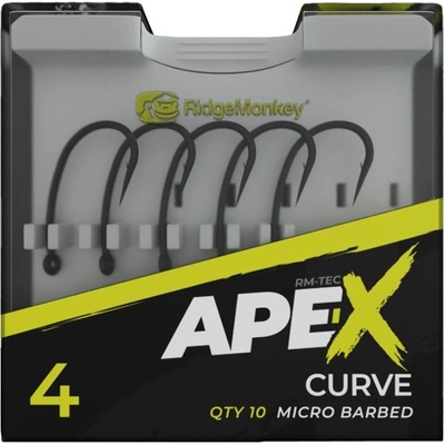 RidgeMonkey Ape-X Curve Barbed veľ.4 10 ks
