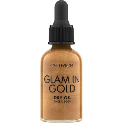 Catrice Glam In Gold Dry Oil třpytivý suchý olej na obličej a tělo 010 Stay Golden! 30 ml