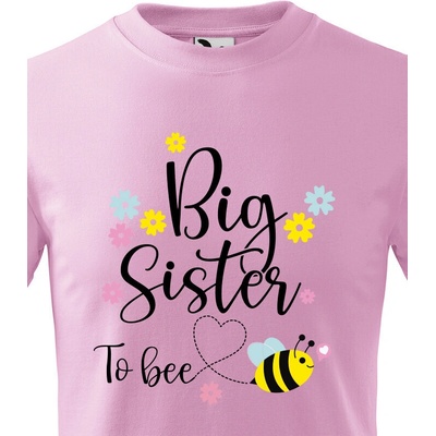 Bezvatriko.cz dětské tričko s potiskem Big sister to bee sorbet