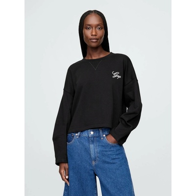 GAP Oversize mikina VintageSoft Americana černá
